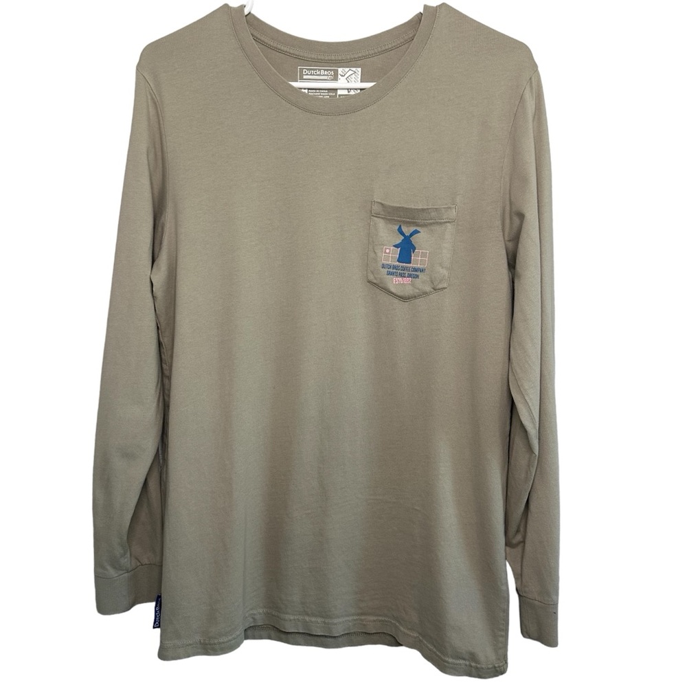 Dutch Bros Taupe Long Sleeve “Stay You..” Pocket SMALL+MEDIUM+LARGE+XL